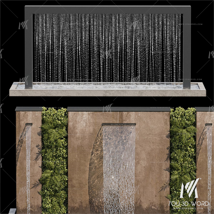 Waterfall fountains cascade 05